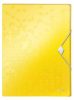 Gumis mappa, 30 mm, PP, A4, LEITZ Wow Jumbo, sárga (E46290016)