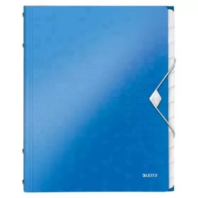   Előrendező, A4, 12 részes, műanyag, LEITZ Wow, kék (E46340036)