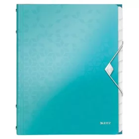   Előrendező, A4, 12 részes, műanyag, LEITZ Wow, jégkék (E46340051)