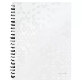   Spirálfüzet, A4, vonalas, 80 lap, LEITZ Wow, fehér (E46370001)