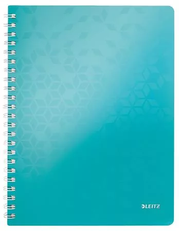 Spirálfüzet, A4, vonalas, 80 lap, LEITZ Wow, jégkék (E46370051)