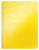 Spirálfüzet, A4, kockás, 80 lap, LEITZ Wow, sárga (E46380016)