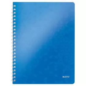   Spirálfüzet, A4, kockás, 80 lap, LEITZ Wow, kék (E46380036)