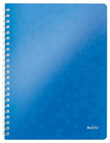 Spirálfüzet, A4, kockás, 80 lap, LEITZ Wow, kék (E46380036)