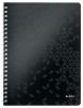 Spirálfüzet, A4, kockás, 80 lap, LEITZ Wow, fekete (E46380095)