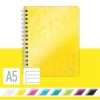 Spirálfüzet, A5, vonalas, 80 lap, LEITZ Wow, sárga (E46390016)