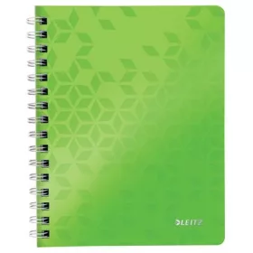   Spirálfüzet, A5, vonalas, 80 lap, LEITZ Wow, zöld (E46390054)