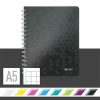 Spirálfüzet, A5, kockás, 80 lap, LEITZ Wow, fekete (E46410095)