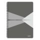 Spirálfüzet, A4, kockás, 90 lap, laminált karton borító, LEITZ Office, szürke (E46470085)