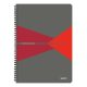 Spirálfüzet, A4, vonalas, 90 lap, laminált karton borító, LEITZ Office, szürke-piros (E46480025)