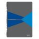 Spirálfüzet, A4, vonalas, 90 lap, laminált karton borító, LEITZ Office, szürke-kék (E46480035)