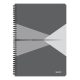 Spirálfüzet, A4, vonalas, 90 lap, laminált karton borító, LEITZ Office, szürke (E46480085)