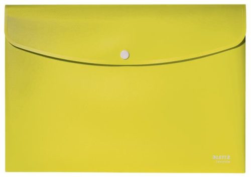Irattartó tasak, A4, PP, patentos, LEITZ Recycle, sárga (E46780015)