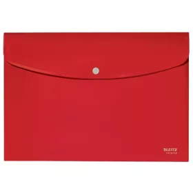   Irattartó tasak, A4, PP, patentos, LEITZ Recycle, piros (E46780025)