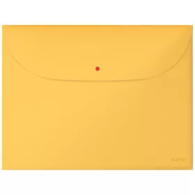   Irattartó tasak, 2 zsebes, A4, PP, pantentos, LEITZ Cosy, melegsárga (E47090019)