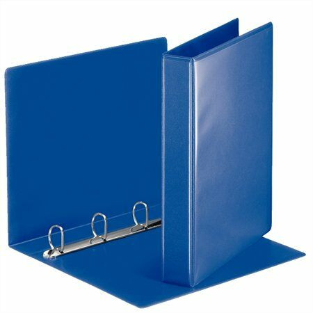 Gyűrűs könyv, panorámás, 4 gyűrű, D alakú, 50 mm, A4, PP, ESSELTE, kék (E49715)