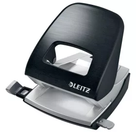   Lyukasztó, kétlyukú, 30 lap, fém, LEITZ Nexxt Style, szaténfekete (E50060094)