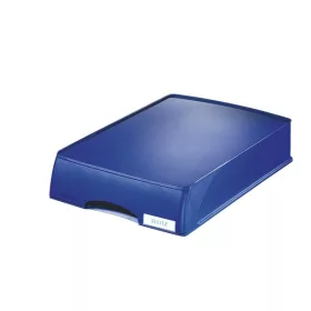   Irattároló, műanyag, 1 fiókos, LEITZ Plus, kék (E52100035)