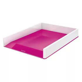   Irattálca, műanyag, kettős színhatású, LEITZ Wow, rózsaszín (E53611023)