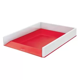   Irattálca, műanyag, kettős színhatású, LEITZ Wow, piros (E53611026)