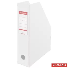   Iratpapucs, PVC/karton, 70 mm, összehajtható, ESSELTE, Vivida fehér (E56000)