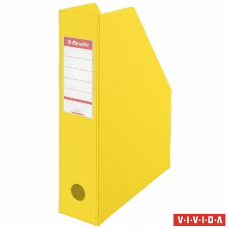 Iratpapucs, PVC/karton, 70 mm, összehajtható, ESSELTE, Vivida sárga (E56001)