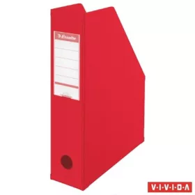   Iratpapucs, PVC/karton, 70 mm, összehajtható, ESSELTE, Vivida piros (E56003)