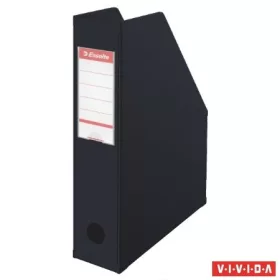   Iratpapucs, PVC/karton, 70 mm, összehajtható, ESSELTE, Vivida fekete (E56007)
