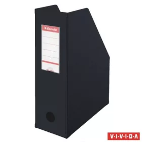   Iratpapucs, PVC/karton, 100 mm, összehajtható, ESSELTE, Vivida fekete (E56077)