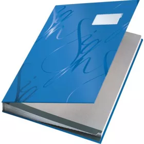   Aláírókönyv, A4, 18 részes, karton, LEITZ Design, kék (E57450035)