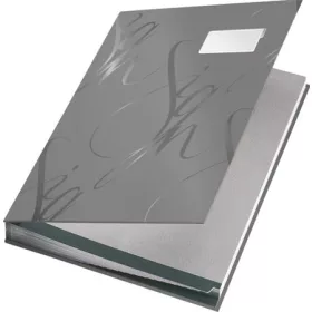   Aláírókönyv, A4, 18 részes, karton, LEITZ Design, szürke (E57450085)