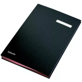   Aláírókönyv, A4, 20 részes, karton, ESSELTE, fekete (E621061)