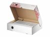 Archiválódoboz, A4, 80 mm, újrahasznosított karton, felfelé nyíló, ESSELTE Speedbox, fehér (E623910)