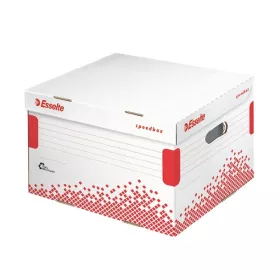   Archiválókonténer, L méret, újrahasznosított karton, ESSELTE Speedbox, fehér (E623913)