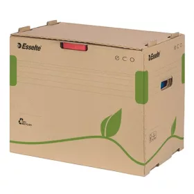   Archiválókonténer, újrahasznosított karton, iratrendezőnek, ESSELTE Eco, barna (E623920)