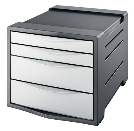 Irattároló, műanyag, 4 fiókos, ESSELTE Europost, Vivida fehér (E623959)