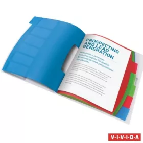  Előrendező, A4, 6 részes, műanyag, ESSELTE Vivida, áttetsző (E624029)