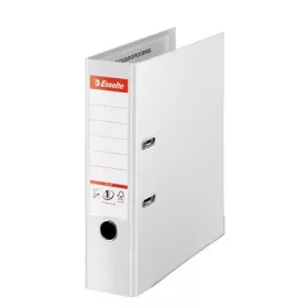   Iratrendező, 80 mm, A4, PP, élvédő sínnel, ESSELTE Standard Plus, Vivida fehér (E624075)