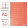Spirálfüzet, A5, kockás, 80 lap, ESSELTE Colour'Breeze, korall (E628468)