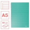 Spirálfüzet, A5, vonalas, 80 lap, ESSELTE Colour'Breeze, zöld (E628472)