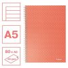 Spirálfüzet, A5, vonalas, 80 lap, ESSELTE Colour'Breeze, korall (E628473)