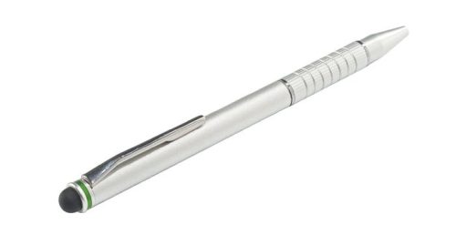 Érintőtoll, érintőképernyős készülékekhez, 2-az-1-ben, LEITZ Stylus, ezüst (E64150084)