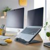 Laptop állvány, LEITZ Ergo Cosy, bársonyszürke (E64260089)