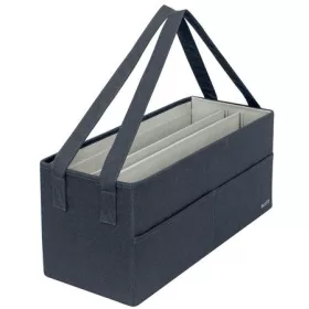   Hordozótáska, 3 rekeszes, LEITZ Fabric Hot Desking, sötétszürke (E64440089)