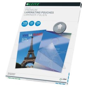   Meleglamináló fólia, 100 mikron, A3, fényes, UDT technológiával, LEITZ iLam (E74870000)