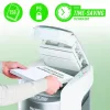 Iratmegsemmisítő, mikrokonfetti, 150 lap, LEITZ IQ OptiMax Autofeed Home Office 150 P5 (E80370000)