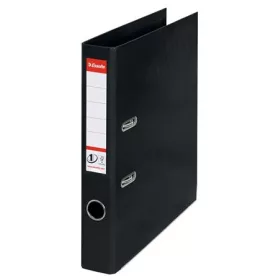   Iratrendező, 50 mm, A4, PP, élvédő sínnel, ESSELTE Standard, Vivida fekete (E811470)