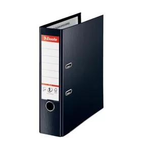   Iratrendező, 80 mm, A4, PP, élvédő sínnel, ESSELTE Standard Plus, Vivida fekete (E81187)