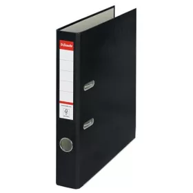   Iratrendező, 50 mm, A4, PP/karton, élvédő sínnel, ESSELTE Economy, fekete (E81197)
