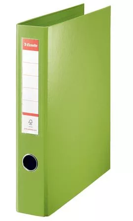 Gyűrűs könyv, 4 gyűrű, D alakú, 60 mm, A4 maxi, PP, ESSELTE Jumbo Vivida, zöld (E82406)